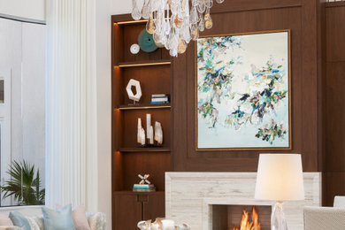 Inspiration for a coastal living room remodel in Miami