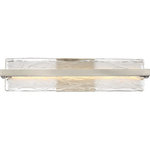 Quoizel - Quoizel Platinum Collection Glacial LED Bath Light PCGL8522BN - LED Bath Light from Platinum Collection Glacial collection in Brushed Nickel finish. Number of Bulbs 1.. No bulbs included. Simple construction and minimal styling elevates the glass detail of the Glacial bath bar. A wonderful addition to Quoizel s Platinum Collection it features a brushed nickel finish on the base and straight bar across the front center of the fixture. The thick clear glass gives the impression of ice melting and is sandblasted to reduce glare. No UL Availability at this time.