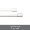 Kenney Fast Fit No Tools 7/16" Spring Tension Rod, 2-Pack, White, 18-28"