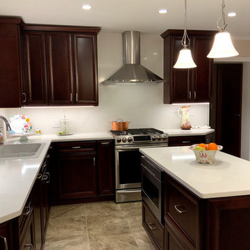 The Island is an additional storage and counter space.Full kitchen renovation pr