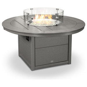 Uniflame Outdoor Lp Fire Table With Wood Look Resin Mantel 30