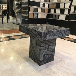 Black Wave Marble Tables - Side Tables And End Tables