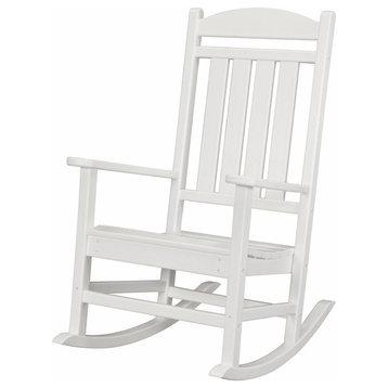 All-Weather Pineapple Cay Porch Rocker, White