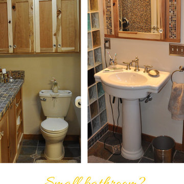 Storage cabinets and medicine cabinets provide hidden storage