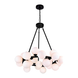 CWI Lighting - 25 Light Chandelier With Black Finish - Chandeliers