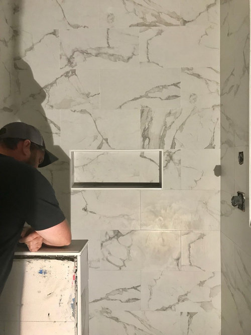 what to do with trim on shower niche