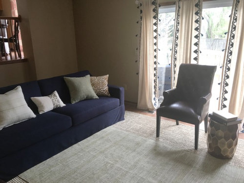 Need to tie up loose ends in eclectic/transitional living room