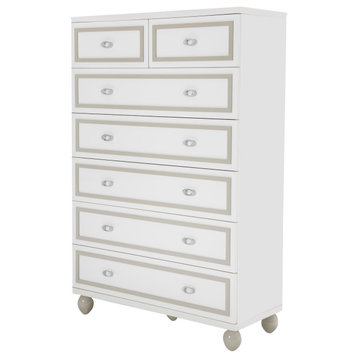 Sky Tower 7-Drawer Chest, Cloud White
