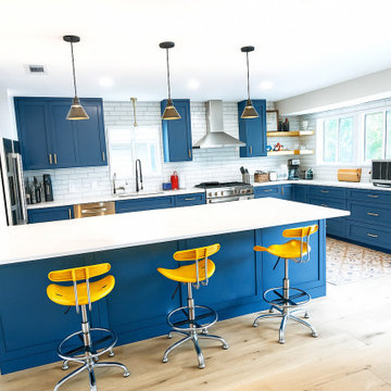 Bold Blue Elegance — Custom Kitchen Remodel in Austin, TX