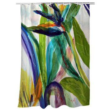 Betsy Drake Teal Paradise II Shower Curtain