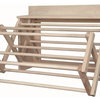 Handmade Amish Maple Folding Drying Rack Wall Unit, 35.5"