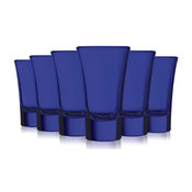 Cobalt Blue Colored Evase Cordial Glasses, 2 oz. Set of 6