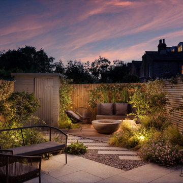 Contemporary back garden, Wimbledon, 6