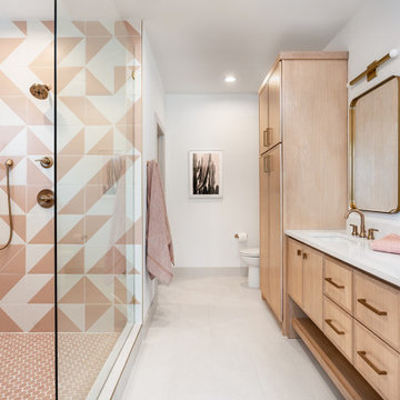 Geometric Patterned Bathroom | South Austin, TX