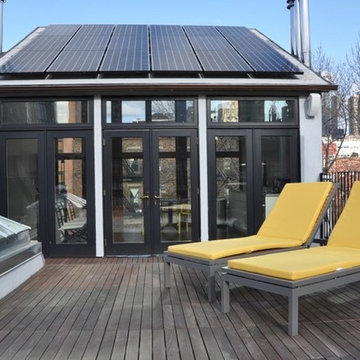 W.47TH ST. - MANHATTAN BROWNSTONE RENOVATION Penthouse Extension w/ Solar Panels