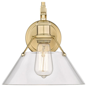 Orwell 1-Light Wall Sconce, Brushed Champagne Bronze with Clear Glass