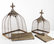 Rustic Wire Decorative Bird Cages - Set of 2