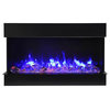 30" unit � 10 5/8" in depth 3 sided glass fireplace