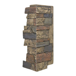 142-BRIGHTON WIDE STACKED STONE CORNER 24"H X 11"W X 1 1/4"D - Wall Panels