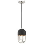 Mitzi - Mitzi Haley One Light Pendant H145701-PN/BK - One Light Pendant from Haley collection in Polished Nickel/Black finish. Number of Bulbs 1. Max Wattage 60.00 . No bulbs included. No UL Availability at this time.
