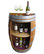 Split Barrel Shelf, handcrafted with reclaimed wine barrel, 36"H x 26"W x 13"D