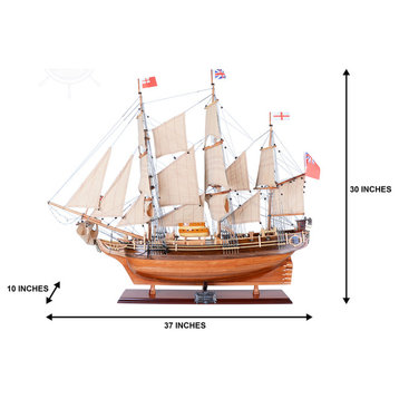 Hms Bounty New Museum-quality Fully Assembled Wooden Model Ship