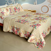Girl Memories100% Cotton 3PC Vermicelli-Quilted Patchwork Quilt Set Full/Queen