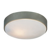 Transitional 1 Light Brushed Nickel Flush Fixture