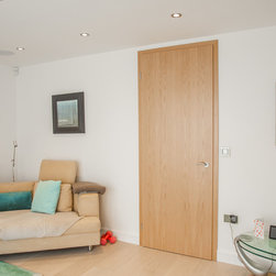 Oak Real Wood Veneer Single Doors - Home Decor