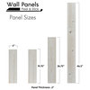 Peel and Stick Solid Wood Wall Paneling, 5" Width, 19 Sq Ft, White Natural