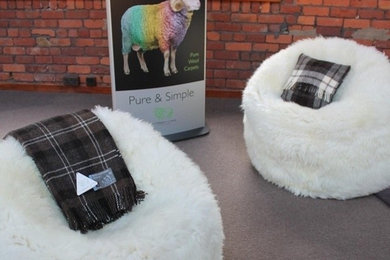 Giant Real Shetland Sheepskin Bean Bags
