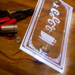 LED Standoffs: Coffee Sign - Artwork