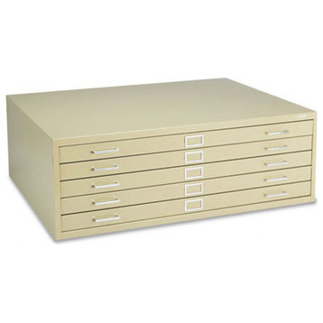 Safco 5-Drawer Steel Flat File, 46.5"x35.5"x16.5"