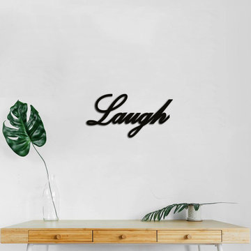 'Laugh' Quote Wall Art