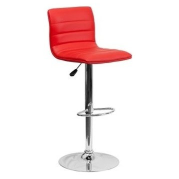 Red Contemporary Barstool CH-92023-1-RED-GG
