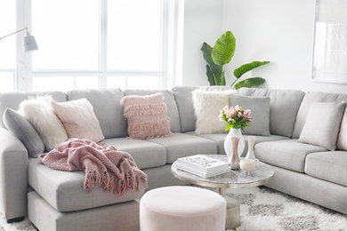 Living room - contemporary living room idea in Toronto