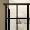 DreamLine French Corner 34.5x34.5" Framed Sliding Shower Enclosure, Satin Black