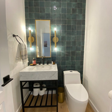 Luxury powder room, modern flair