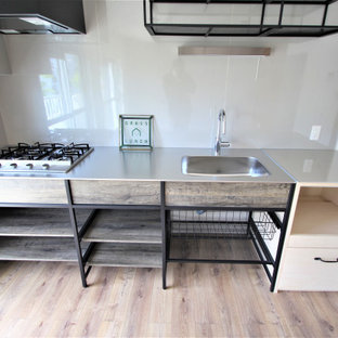 75 Beautiful Brown Floor Kitchen With Shiplap Backsplash Pictures Ideas October 21 Houzz