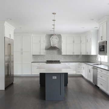 Tranquil Grey & White Shaker Kitchen