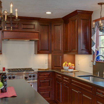 Classic Nashua Colonial Burgundy Kitchen