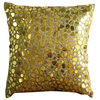 Mosaic Gold Cushion Covers, Art Silk 12"x12" Pillow Case, the Gold Mosiac