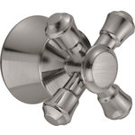 Delta - Delta Cassidy Tub and Shower Cross Handle, Brilliance Stainless - Single Cross Bath Handle Kit