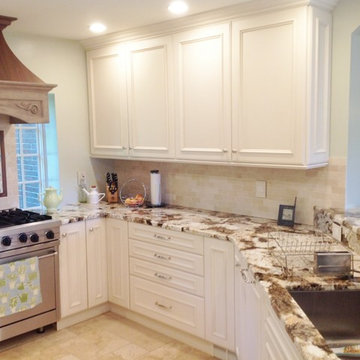 Custom Elmwood Kitchen, Copenhagen Granite Tops
