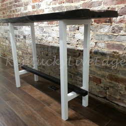 " Roasted Coffee" Console Table Modern Sofa Table Foyer Table Distressed Wood - Side Tables And End Tables