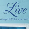 Wall Sticker Decal Quote Vinyl Lettering Adhesive Live Heaven is On Earth J52