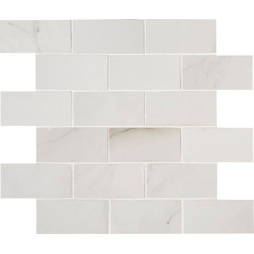 MSI NARI2X4P Aria - 2" x 4" Rectangle Brick Wall Mosaic Tile - - Bianco