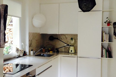 Réalisation d'une cuisine minimaliste.