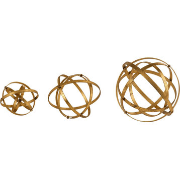 Stetson Spheres, Set of 3, Gold