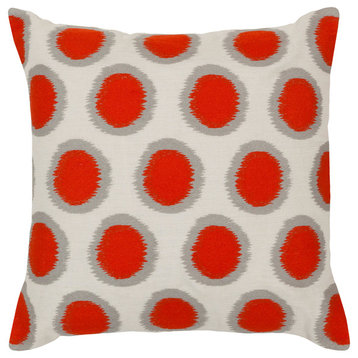 Ikat Dots Pillow 22x22x5, Polyester Fill